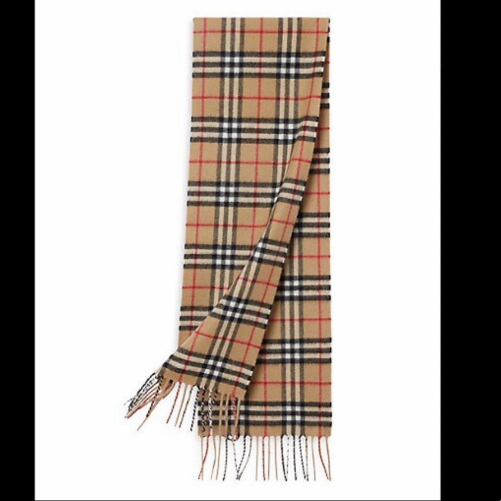 Burberry Mini Classic Vintage Check Cashmere Scarf